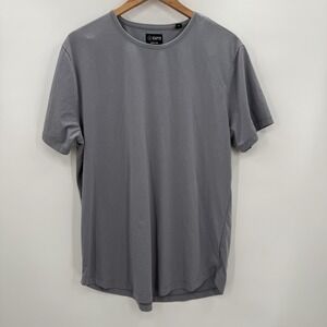 Cuts T-Shirt Curved-Hem Mens XXL Steel Blue‎ Short Sleeve Size 2XL